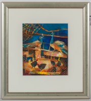 Lot 2241 - * HAZEL NAGL RSW, PEACOCKS AND CHICKENS, GIGHA...