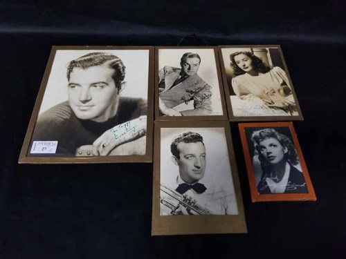 Lot 27 - SMALL LOT OF AUTOGRAPHED PHOTOGRAPHS including...