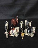 Lot 59 - EARLY 20TH CENTURY TOY FARM ANIMALS along with...