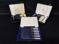 Lot 88 - LOT OF CASED EPNS AND STAINLESS STEEL CUTLERY...