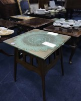Lot 142 - EDWARDIAN SQUARE OCCASIONAL TABLE