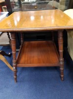 Lot 177 - OAK SIDE TABLE together with two other...