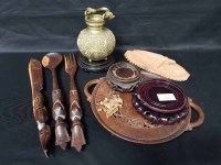 Lot 196 - LOT OF WOODEN ASAIN AND AFRICAN ITEMS...