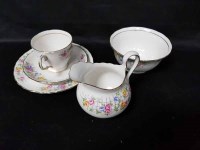 Lot 204 - TUSCAN TEA SERVICE WITH FLORAL AND TRELLIS...