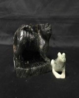Lot 246 - TWO 20TH CENTURY CHINESE HARDSTONE FIGURES...