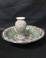 Lot 248 - 20TH CENTURY NORTH AFRICAN FOOTED BOWL along...