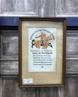 Lot 259 - FRAMED CALLIGRAPHIC WORK DEPICTING ROBERT THE...