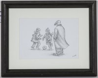 Lot 2275 - GRAHAM MCKEAN FOOTBALL PRACTICE pencil on...