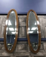 Lot 303 - PAIR OF OVAL WALL MIRRORS 86cm high