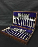 Lot 312 - LOT OF SILVER PLATED CUTLERY including four...