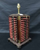 Lot 318 - ABACUS STYLE TABLE LAMP also a Chinese ceramic...
