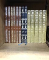 Lot 350 - LOT OF MIXED LEATHER BOUND BOOKS including...