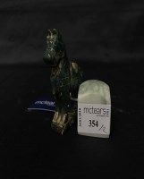 Lot 354 - CHINESE HARDSTONE SEAL and an archaic style...