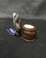 Lot 355 - WOODEN NETSUKE OF A COCKEREL and a Chinese...