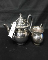 Lot 361 - TWO SILVER PLATED THREE PIECE TEA SERVICES...