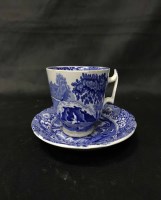 Lot 365 - LOT OF SPODE ITALIAN BLUE AND WHITE TEA AND...