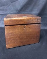 Lot 368 - VICTORIAN MAHOGANY JEWELLERY BOX also a small...