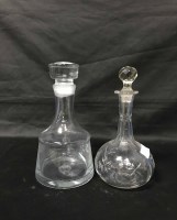 Lot 373 - LOT OF VARIOUS GLASS DECANTERS AND STOPPERS (6)