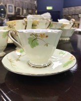 Lot 386 - ROSLYN HAND PAINTED PART TEA SERVICE