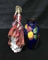 Lot 401 - ROYAL DOULTON FIGURE, ROYAL WINTON SUGAR...