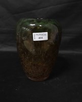 Lot 414 - VASART STYLE GLASS VASE AND TWO COLOURED GLASS...