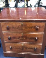 Lot 420 - VICTORIAN MAHOGANY CHEST OF DRAWERS