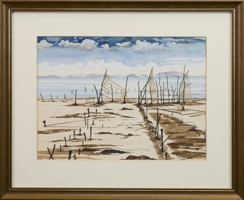 Lot 26 - * IAN MELVILLE, OLD SALMON NETS, SOLWAY FIRTH...