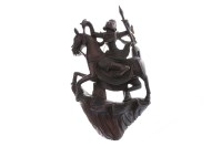 Lot 1011 - 19TH CENTURY BURMESE CARVED WALL MOUNTING...