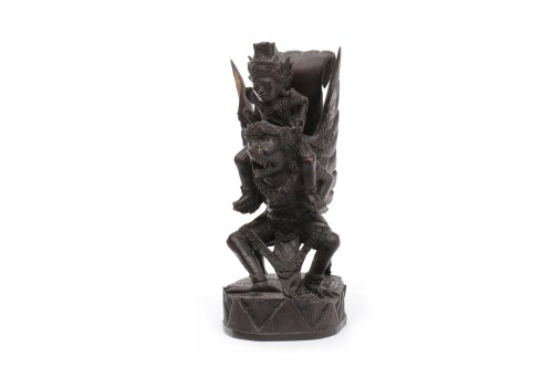 Lot 1067 - EARLY 20TH CENTURY BURMESE/INDIAN CARVED WOOD...