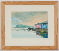 Lot 2328 - * JIM WOODMAN, TOWN HARBOUR watercolour on...