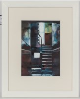 Lot 2339 - BRYAN EVANS, SHADOWS IN RED watercolour,...