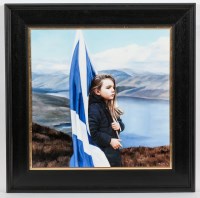 Lot 2180A - GERARD BURNS, THIS PLACE AND TIME oil on...