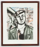 Lot 2206A - * PETER HOWSON OBE, MAN WITH CIGARETTE limited...