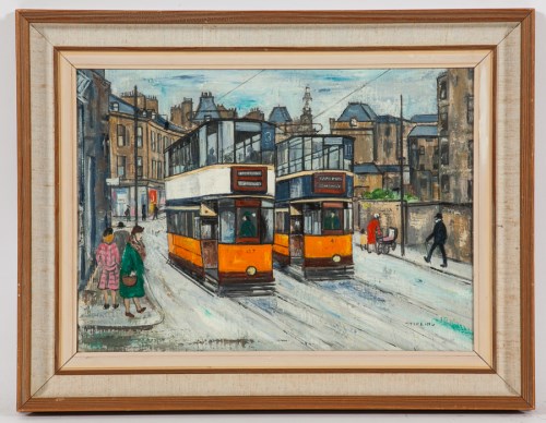 Lot 2258 - BETTY STIRLING ST GEORGES ROAD, GLASGOW oil on...