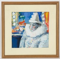 Lot 2278 - * MARY GALLAGHER, WHITE CLOWN gouache and...