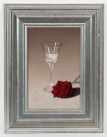 Lot 2316 - * CASAS, STILL LIFE WITH A COCKTAIL AND ROSE...
