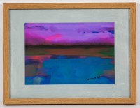 Lot 2321 - DOUGLAS THOMSON, MISTY SEA monotype on canvas,...