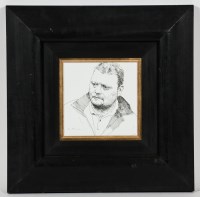 Lot 2353 - * GERARD BURNS, PORTRAIT OF A MAN pen and ink...