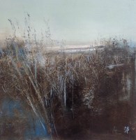 Lot 2364A - MAY BYRNE, WINTER GRASSES oil, signed 40.5cm x...