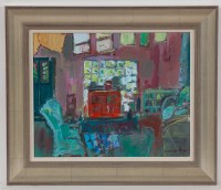 Lot 2413 - * RUTH M L WALKER, NIGHT KITCHEN oil on linen,...