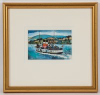 Lot 2423 - BRYAN EVANS, LEAVING ROTHESAY watercolour,...