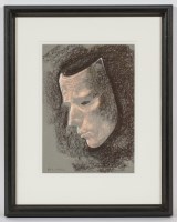 Lot 2450 - FRANK MCFADDEN, MASQUE pastel on paper, signed...