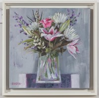 Lot 2383 - LYNNE JOHNSTONE, LILY BOUQUET oil on canvas,...