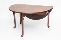 Lot 721 - 19TH CENTURY MAHOGANY DROP LEAF OVAL DINING...