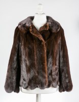 Lot 768 - LADY'S DARK CHOCOLATE MINK JACKET with...
