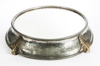 Lot 770 - LARGE MIRROR SILVER PLATED TABLE CENTREPIECE...