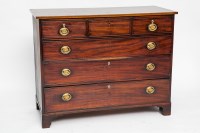 Lot 775 - LATE 19TH CENTURY MAHOGANY CHEST OF DRAWERS...