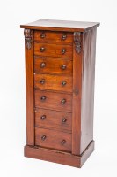 Lot 798 - VICTORIAN MAHOGANY WELLINGTON CHEST the...