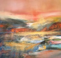 Lot 2393 - MAY BYRNE, SETTING SUN oil on canvas, signed...