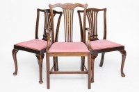 Lot 810 - SET OF SIX LATE VICTORIAN MAHOGANY DINING...